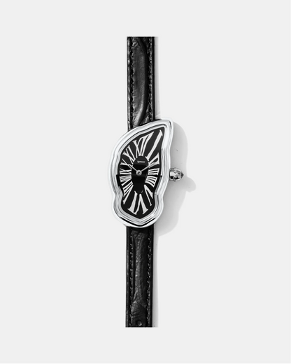 Schmelzende Uhr Klein Silber