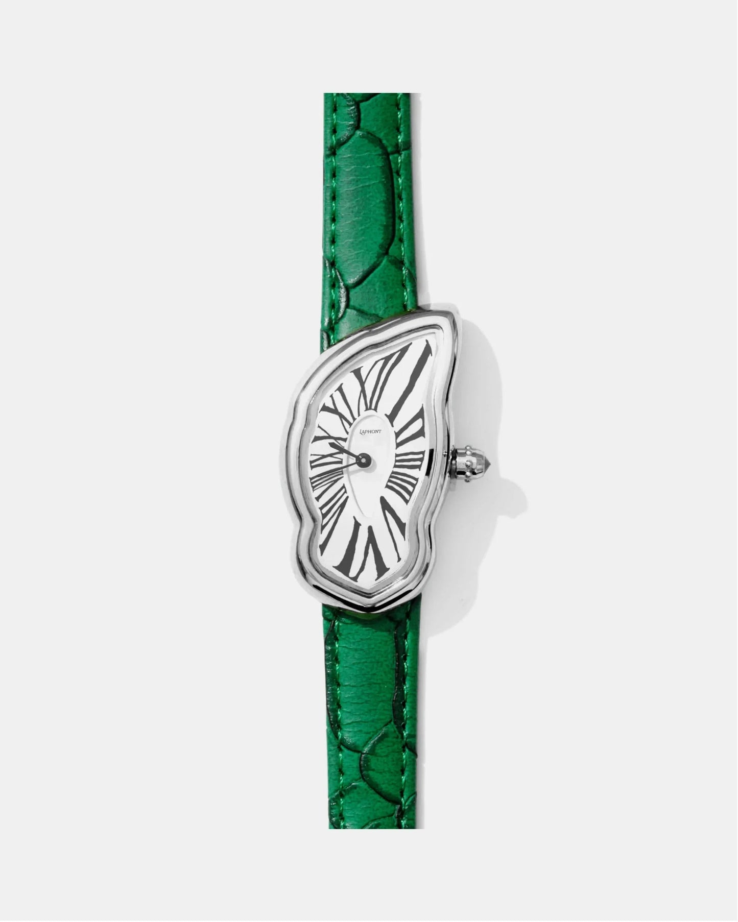 Schmelzende Uhr Groß Silber