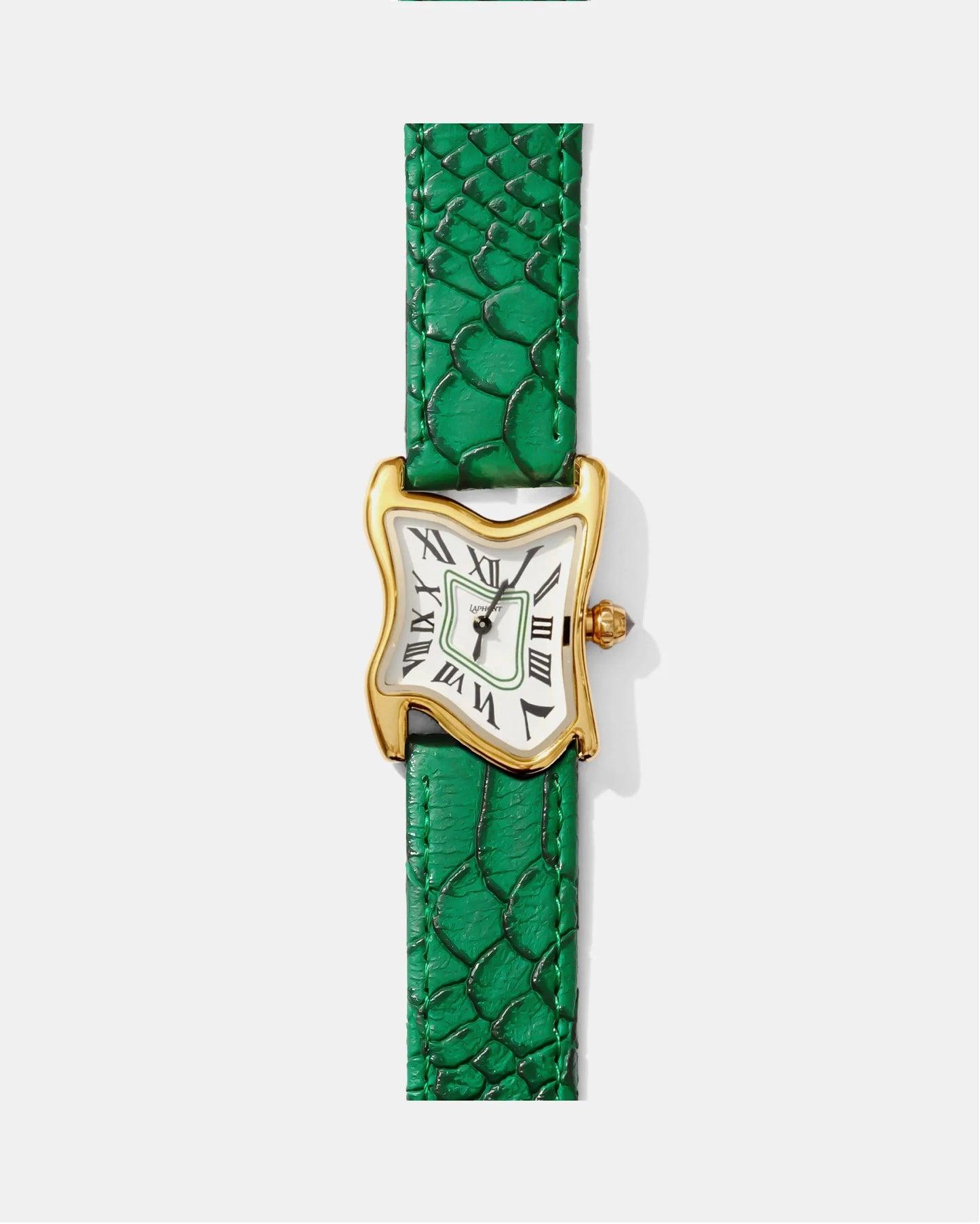 Quadratische Schmelz-Uhr Klein Gold