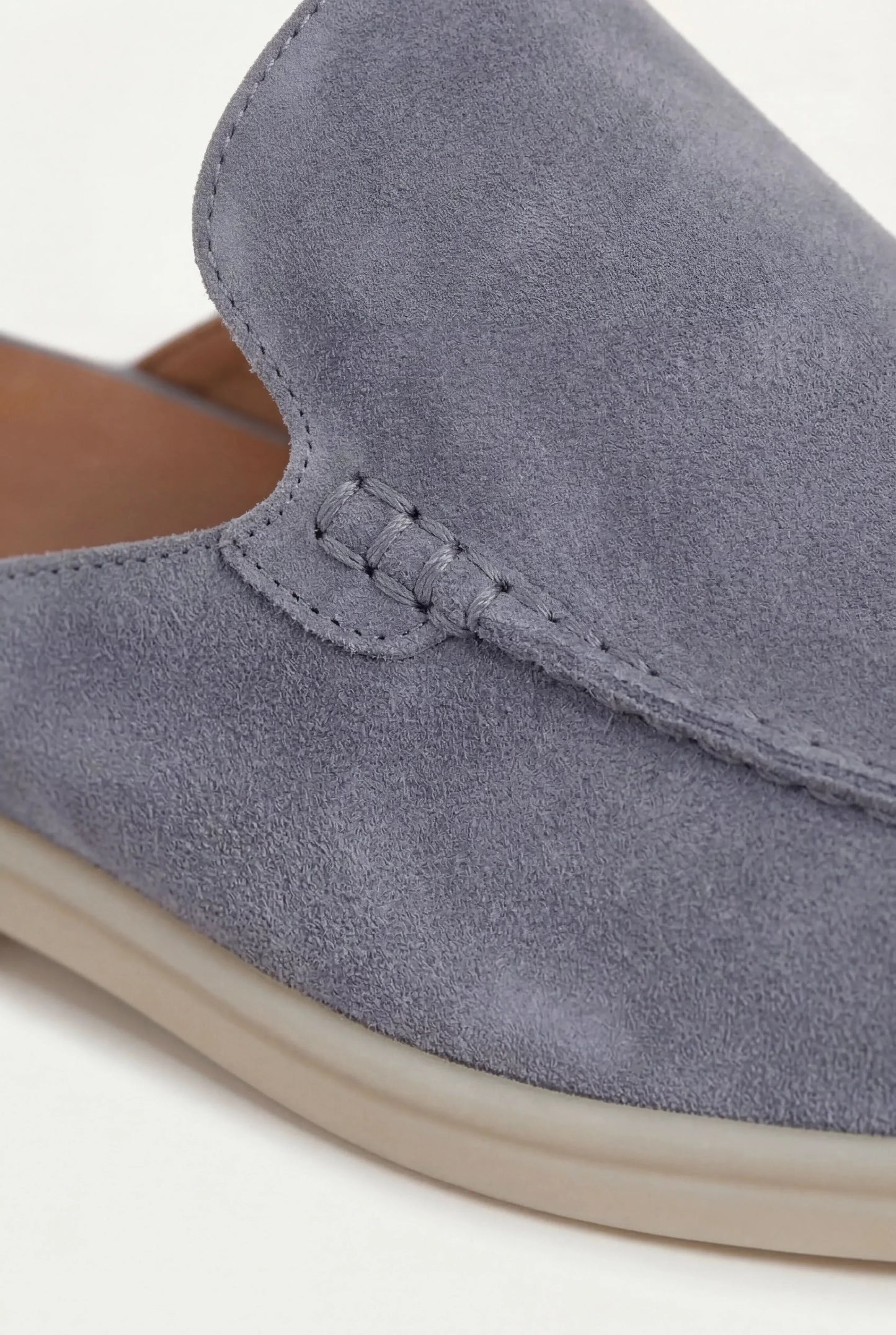 Babyblauer Suède Yacht Mule