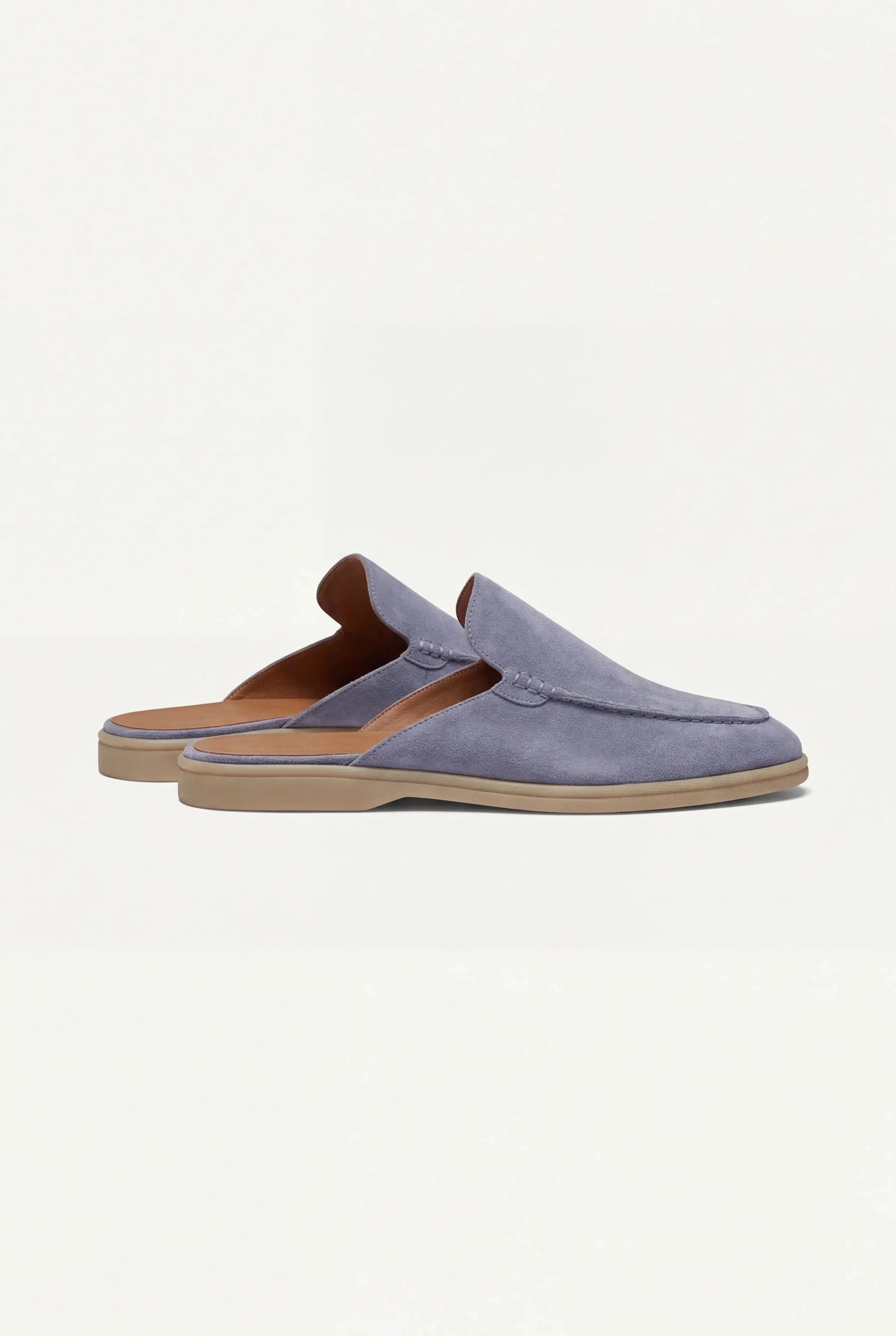Babyblauer Suède Yacht Mule