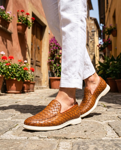 Sorrento Woven Loafer - Leder
