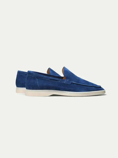 Klassischer Suède Loafer Berry Blue