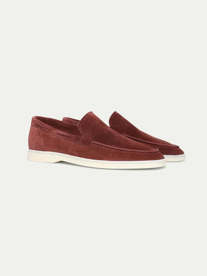 Klassischer Suède Loafer Bordeaux
