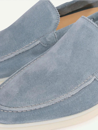 Klassischer Suède Loafer Baby Blau