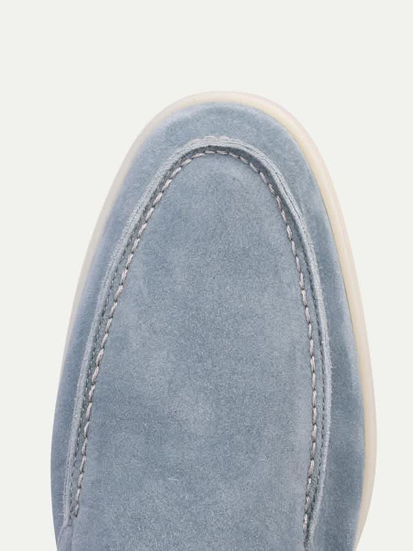 Klassischer Suède Loafer Baby Blau