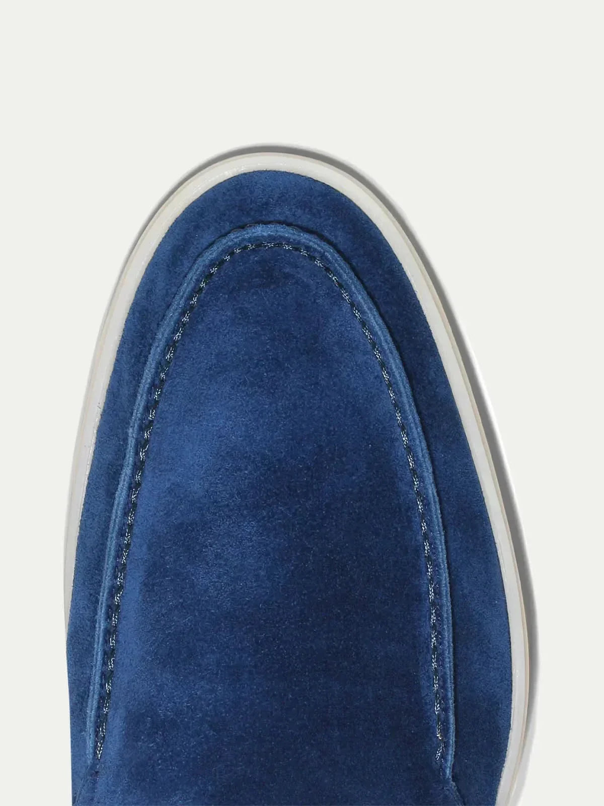 Klassischer Suède Loafer Berry Blue