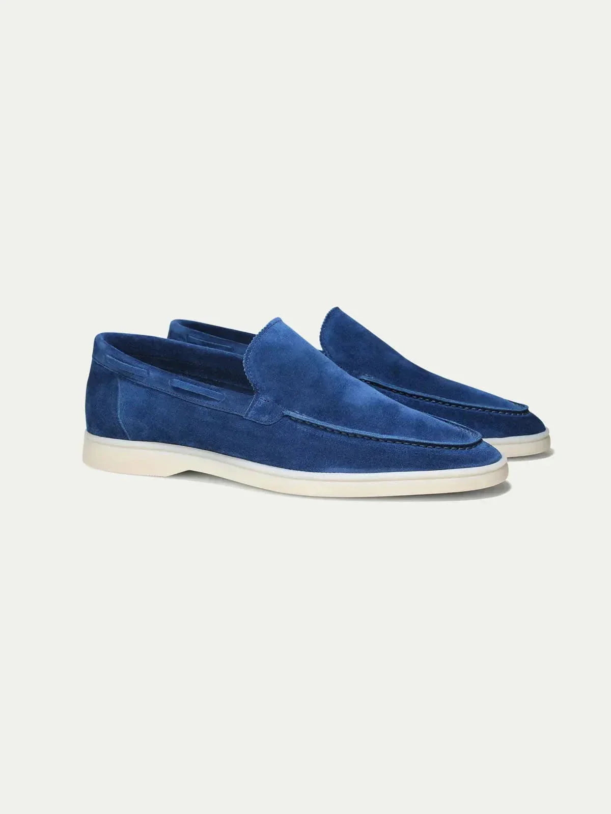 Klassischer Suède Loafer Berry Blue