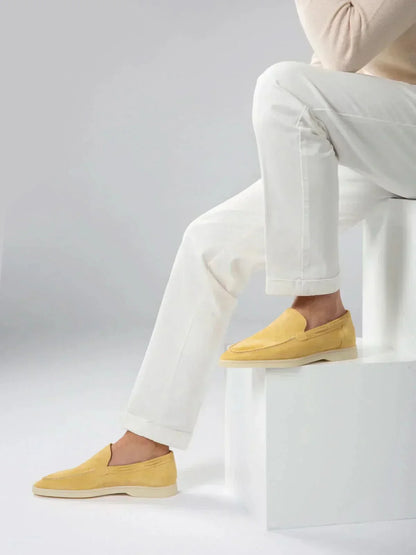 Klassischer Wildleder Slipper Zitrusgelb