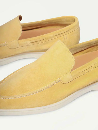 Klassischer Wildleder Slipper Zitrusgelb