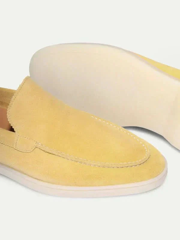 Klassischer Wildleder Slipper Zitrusgelb