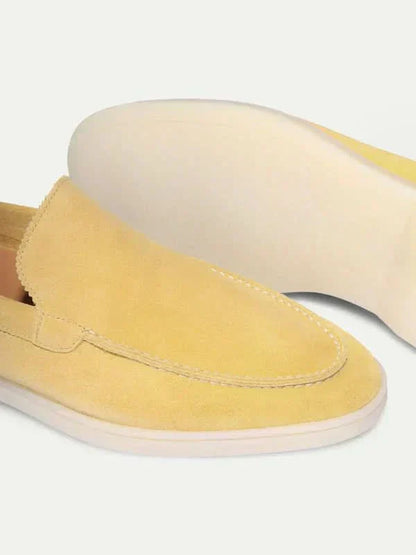 Klassischer Wildleder Slipper Zitrusgelb