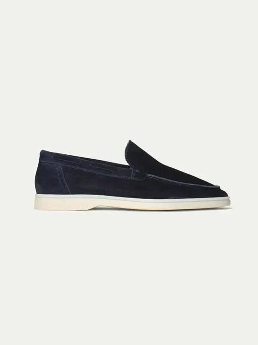 Klassischer Wildleder Slipper Navy Blau