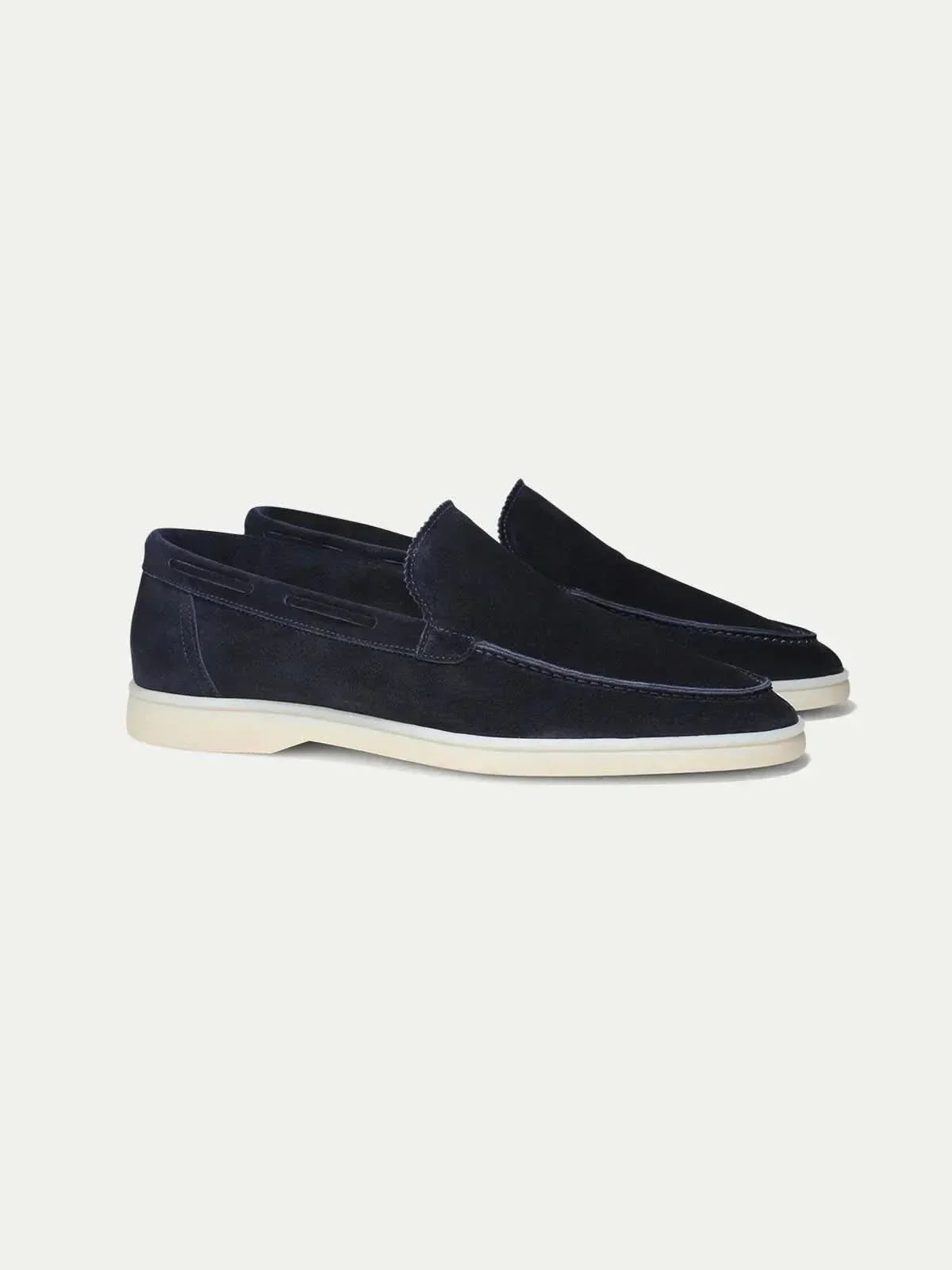 Klassischer Wildleder Slipper Navy Blau