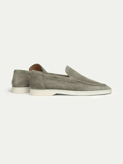 Klassischer Wildleder Slipper Olivgrün