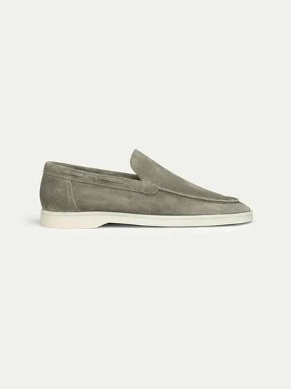 Klassischer Wildleder Slipper Olivgrün