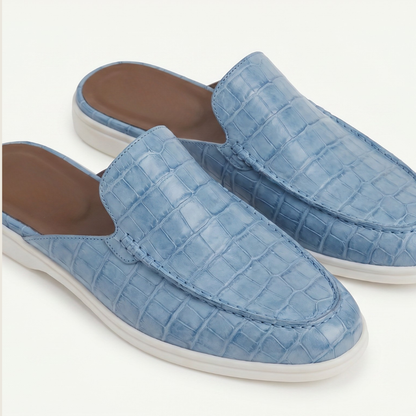 Blauer Croco Mule Yacht | LIMITIERTE AUFLAGE