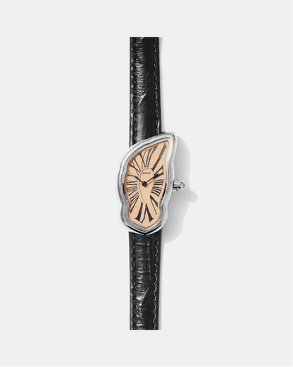 Schmelzende Uhr Klein Silber