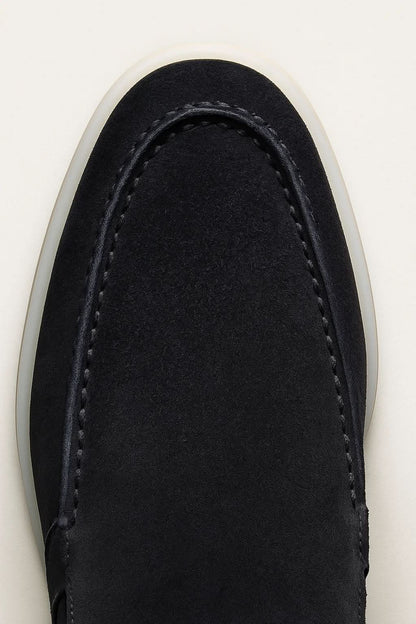 Klassischer Wildleder Slipper Navy Blau