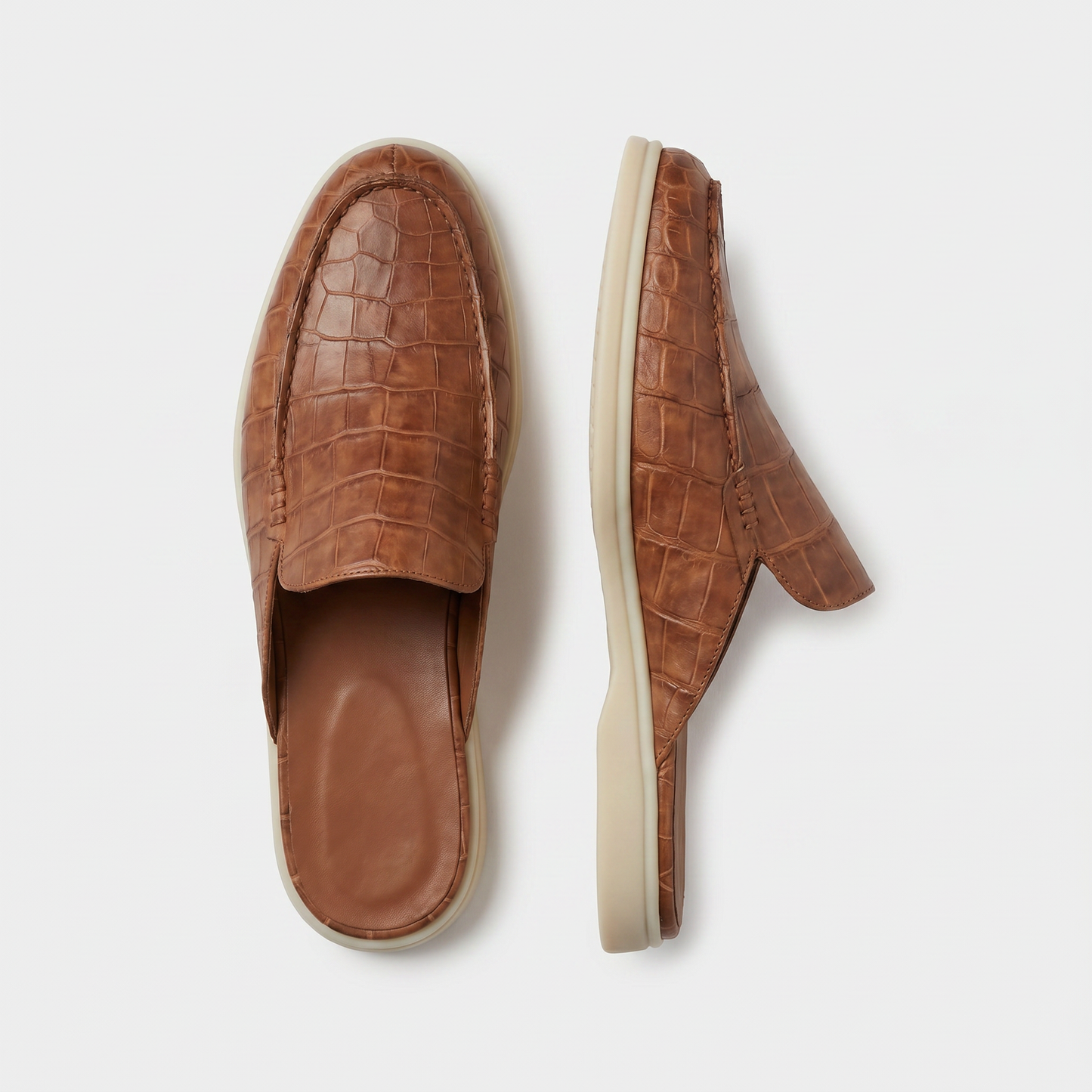 Tan Croco Mule Yacht | LIMITIERTE AUFLAGE