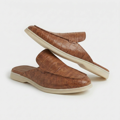 Tan Croco Mule Yacht | LIMITIERTE AUFLAGE